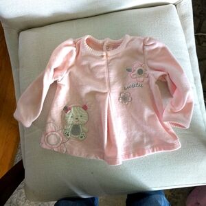 Carter's Pink Sweater with Embroidered Flowers